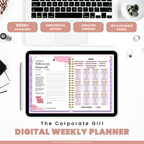 2026 Corporate Girl Weekly Digital Planner - (Digital Download)