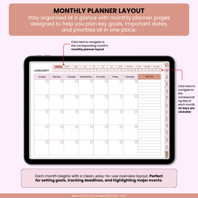 The Corporate Girl Daily Digital Planner 2025 (Digital Download)