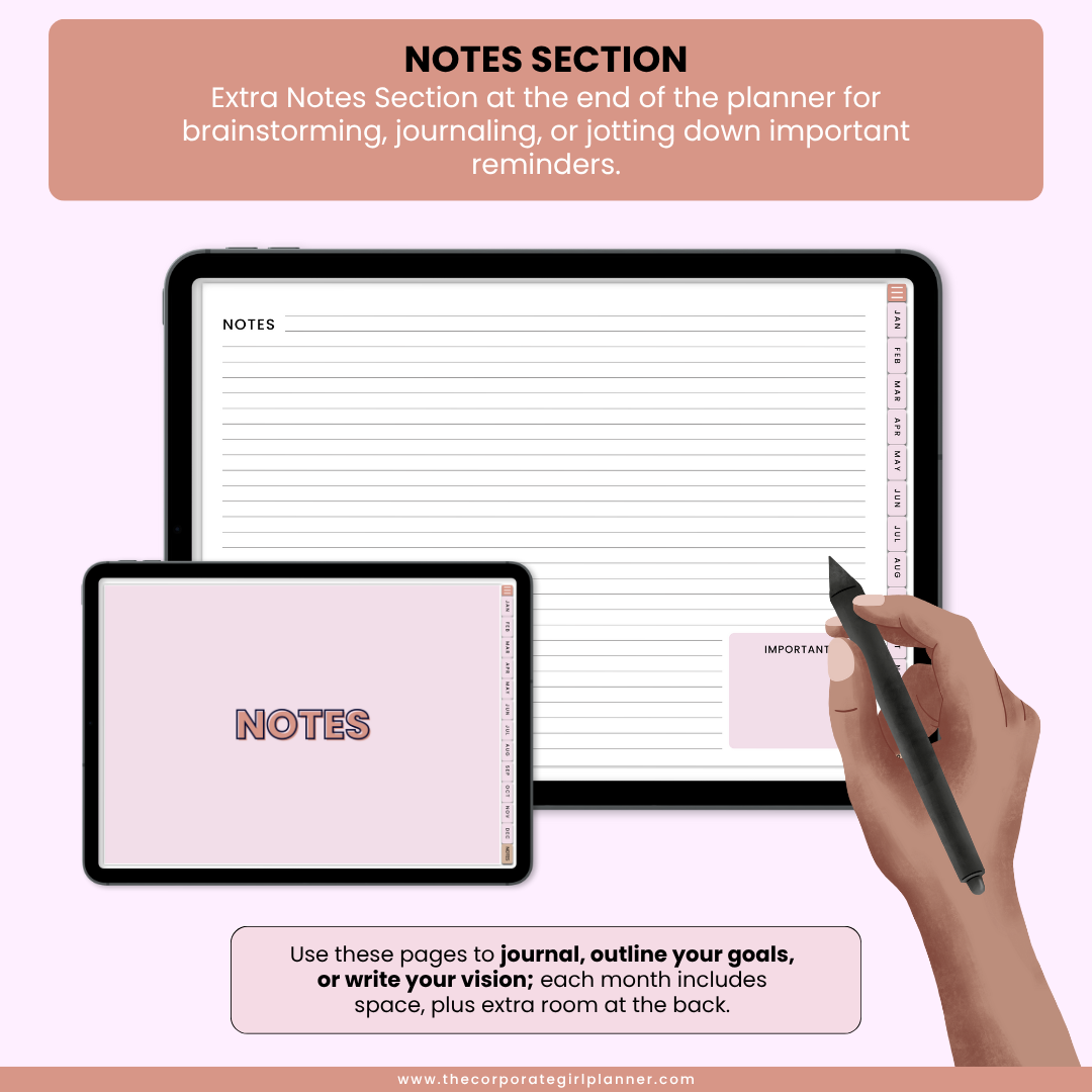 The Corporate Girl Daily Digital Planner 2026 (Digital Download)