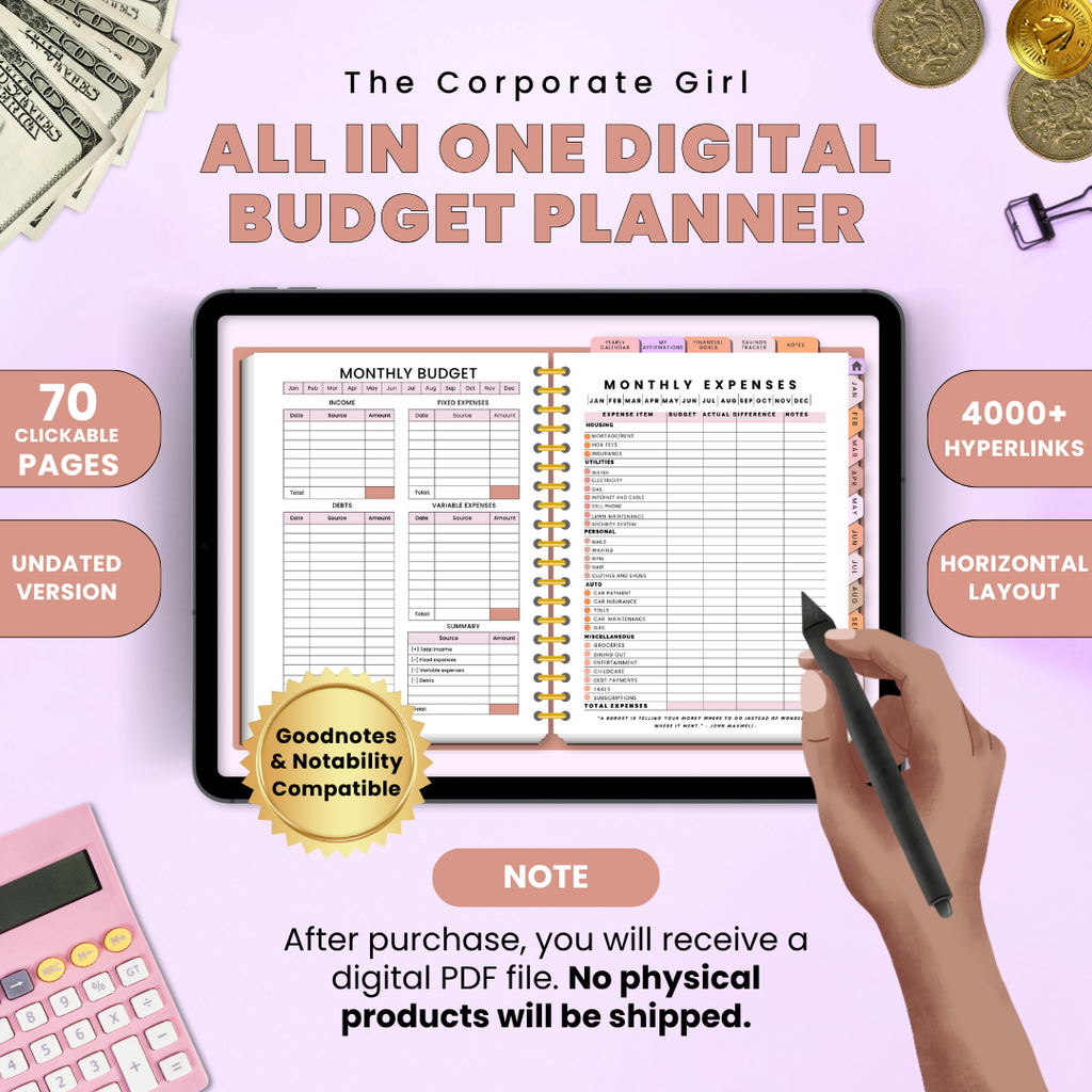 Digital Financial Planner (Digital Download)