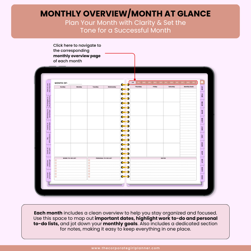 2025 Corporate Girl Weekly Digital Planner - (Digital Download)