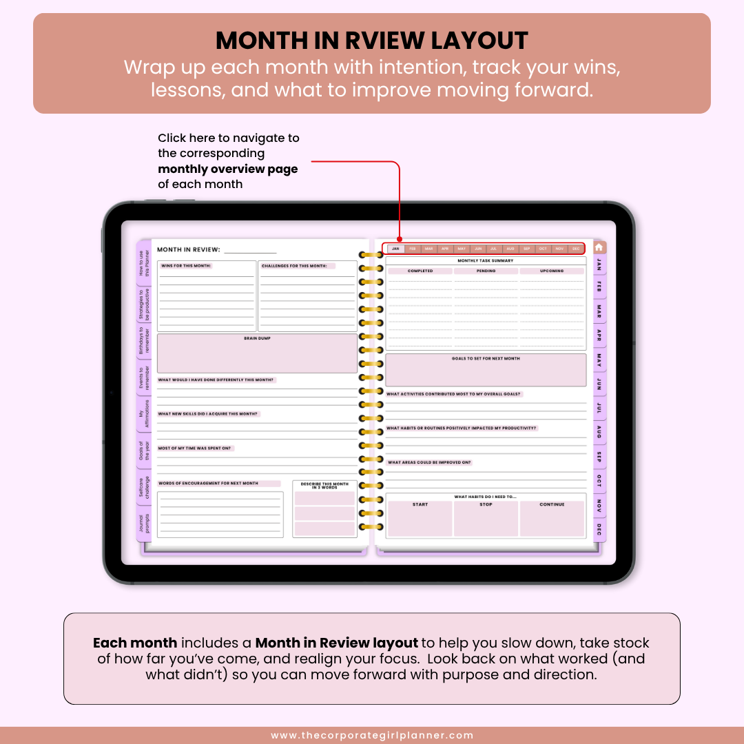 2026 Corporate Girl Weekly Digital Planner - (Digital Download)