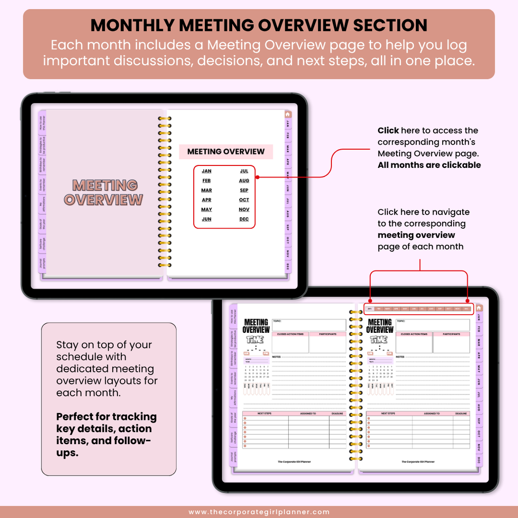 2026 Corporate Girl Weekly Digital Planner - (Digital Download)