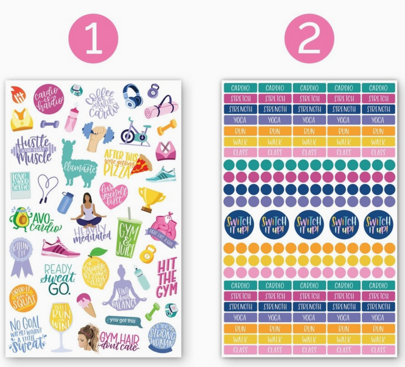 Our Fitness and Healthy Living Stickers are designed to inspire and support your journey to a healthier, balanced lifestyle while helping you stay organized and motivated. Here’s what makes these stickers a must-have for your wellness routine. 