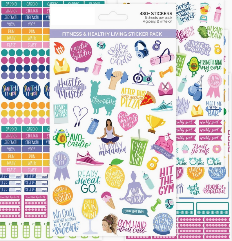 Our Fitness and Healthy Living Stickers are designed to inspire and support your journey to a healthier, balanced lifestyle while helping you stay organized and motivated. Here’s what makes these stickers a must-have for your wellness routine. 
