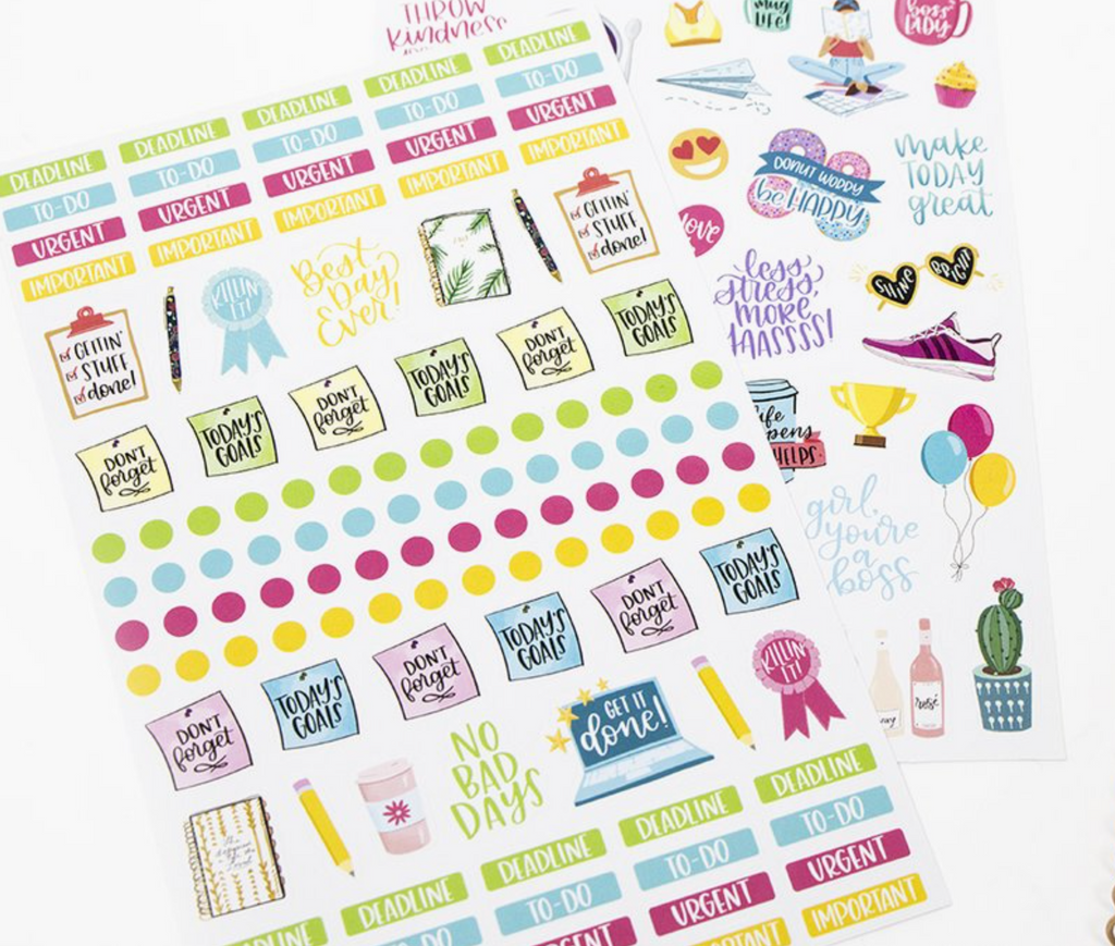 Corporate Girl Planner Getting Stuff Done Sticker pack is the perfect blend of fun and functionality to keep you on top of your goals, appointments, and to-dos—all while adding a stylish touch to your planner.
