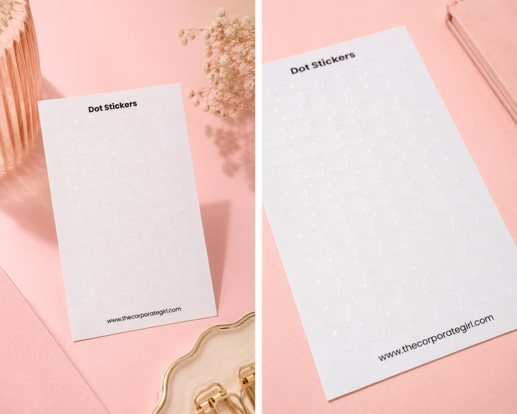 Dot Stickers - White Glossy