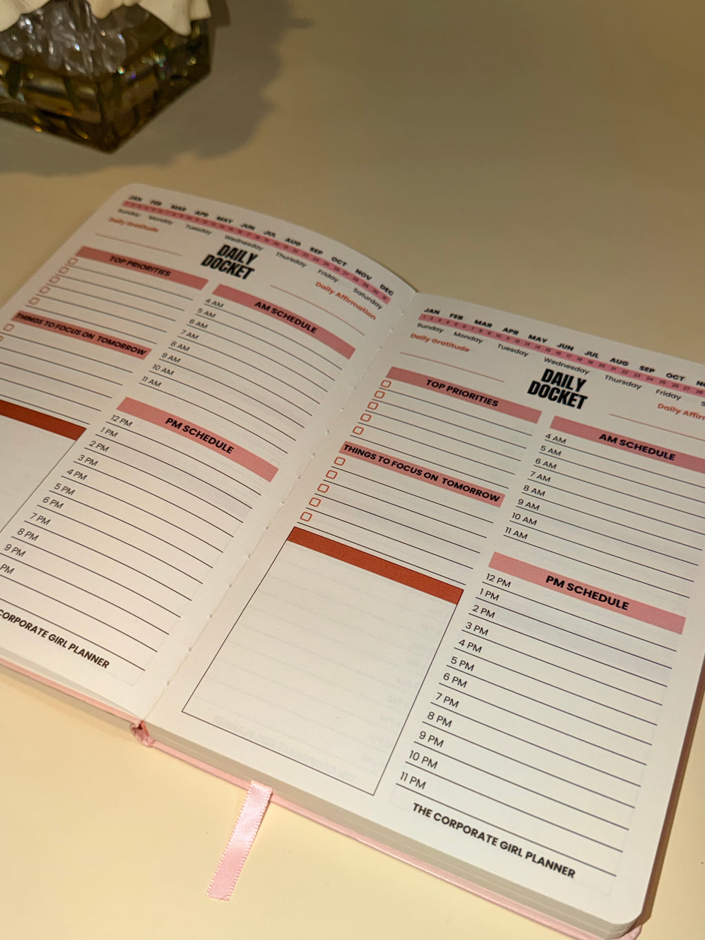 The Corporate Girl Daily Docket Notebook