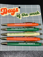 Days of The Week Pen Set