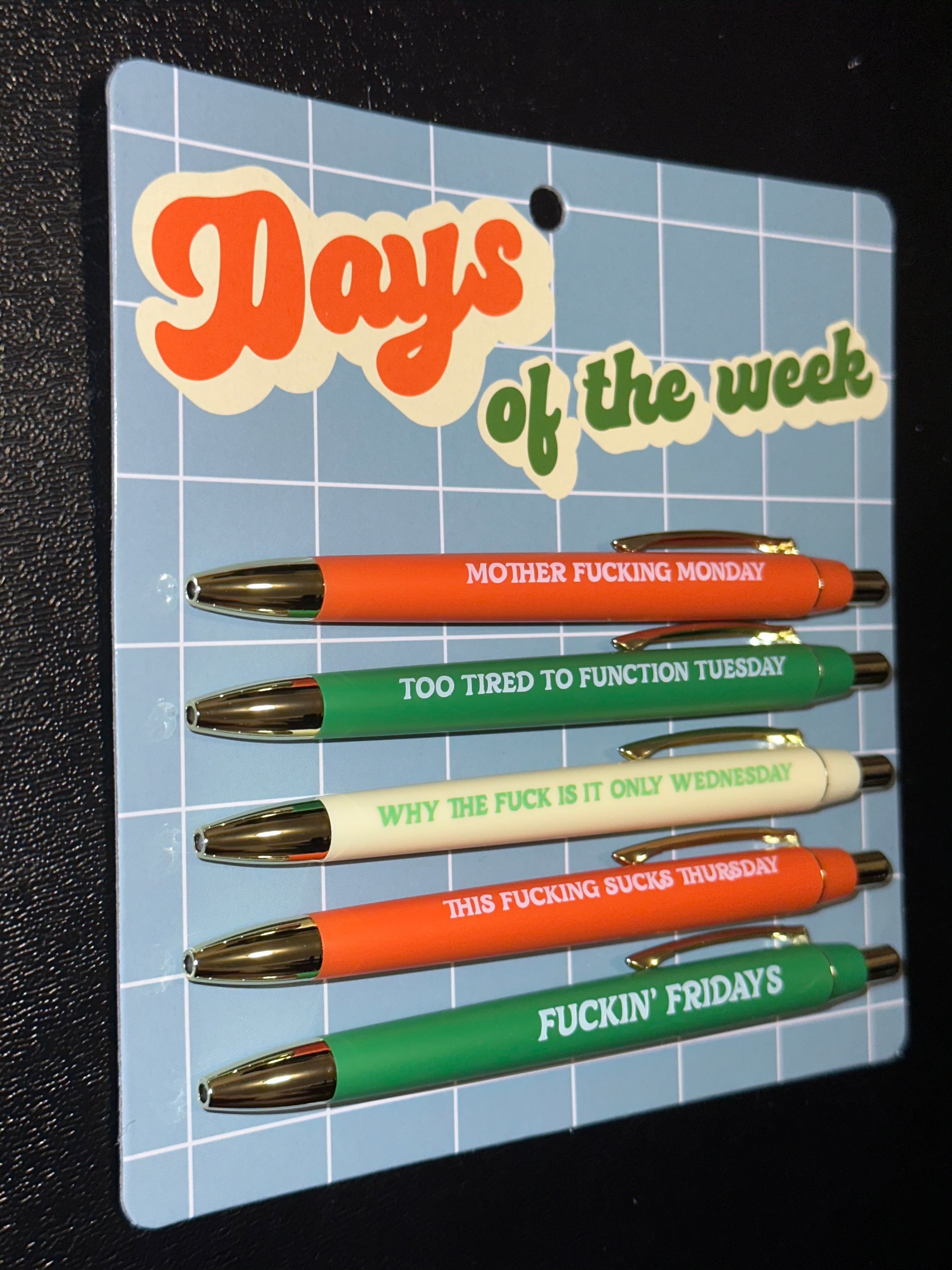 Days of The Week Pen Set