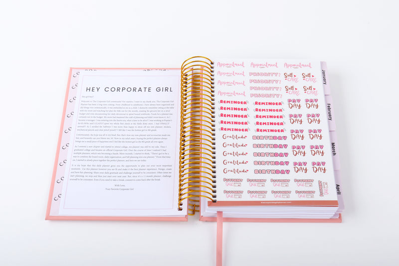 Corporate Girl Leather, 12 Month, Faux Leather, Weekly Planner