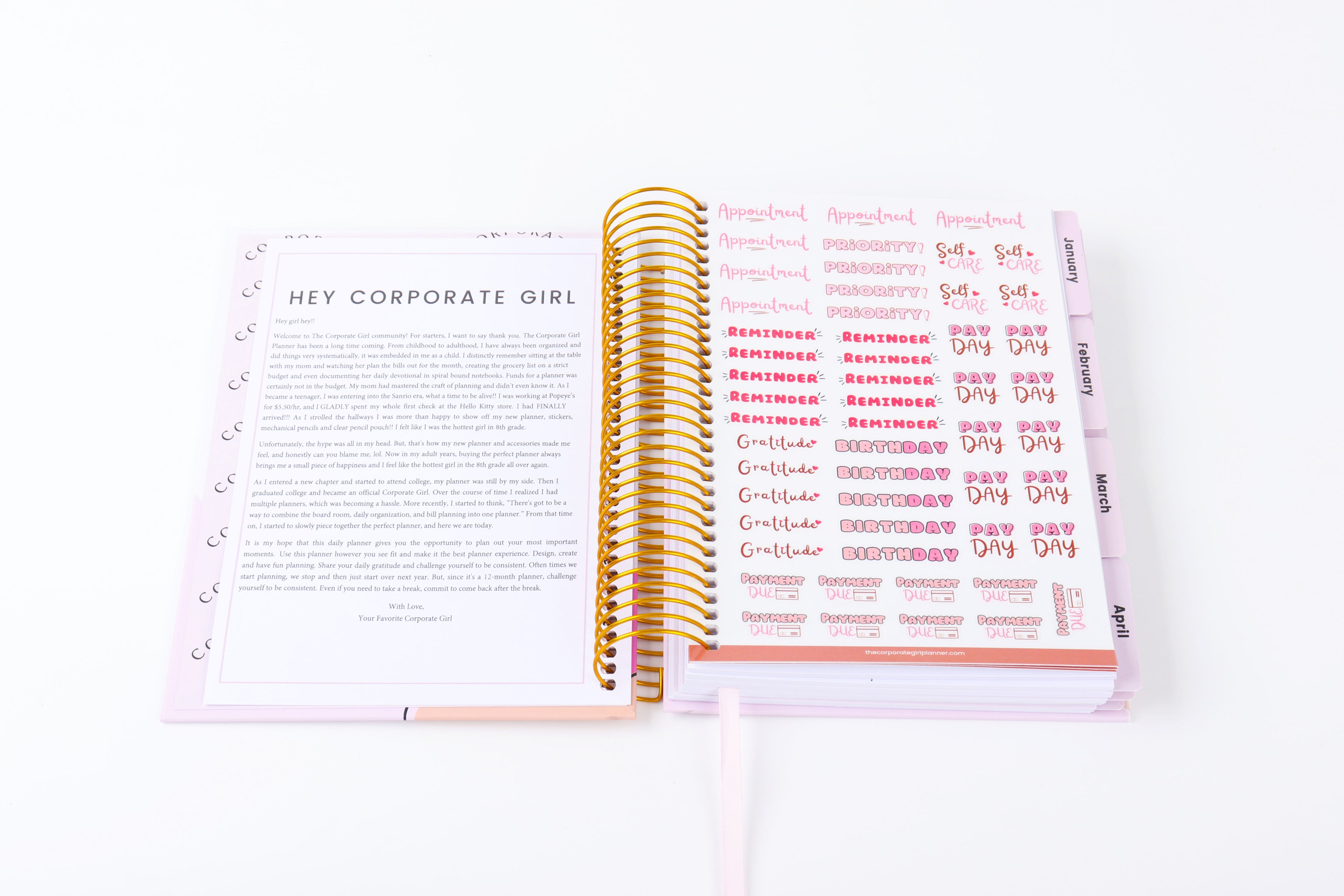 Corporate Girl Planner - 12 Month, Weekly Planner