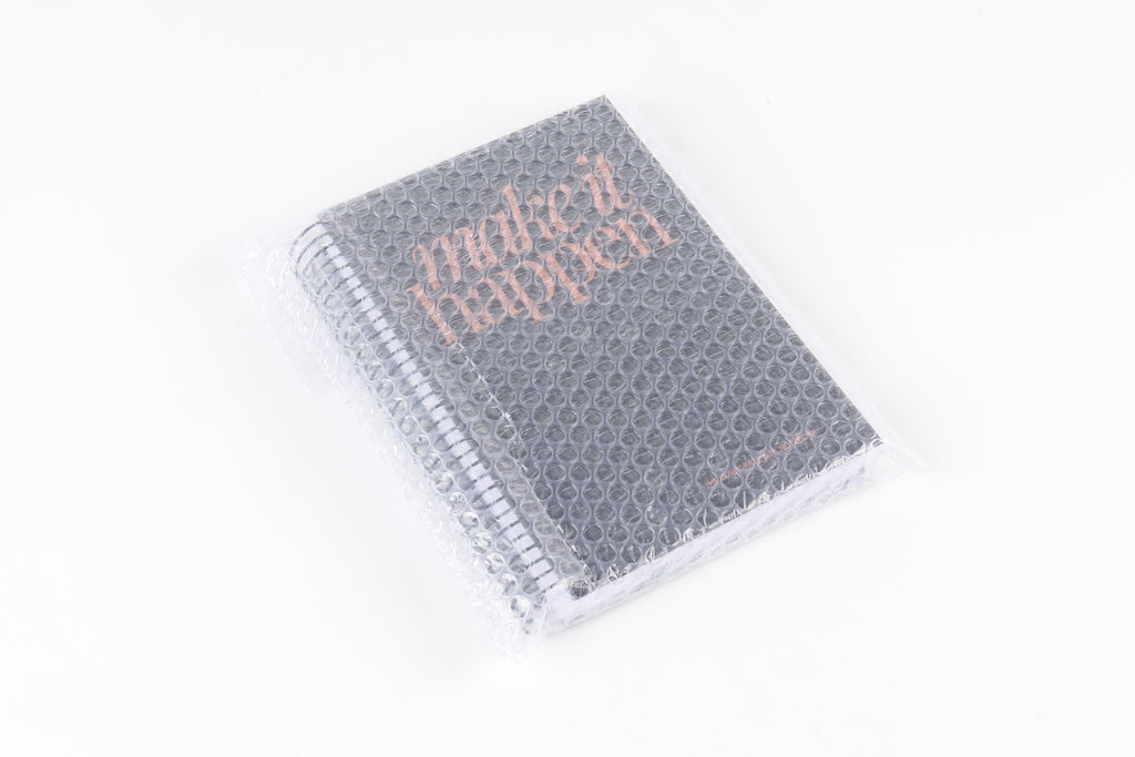 Make It Happen - Black and Rose Gold - Notebook