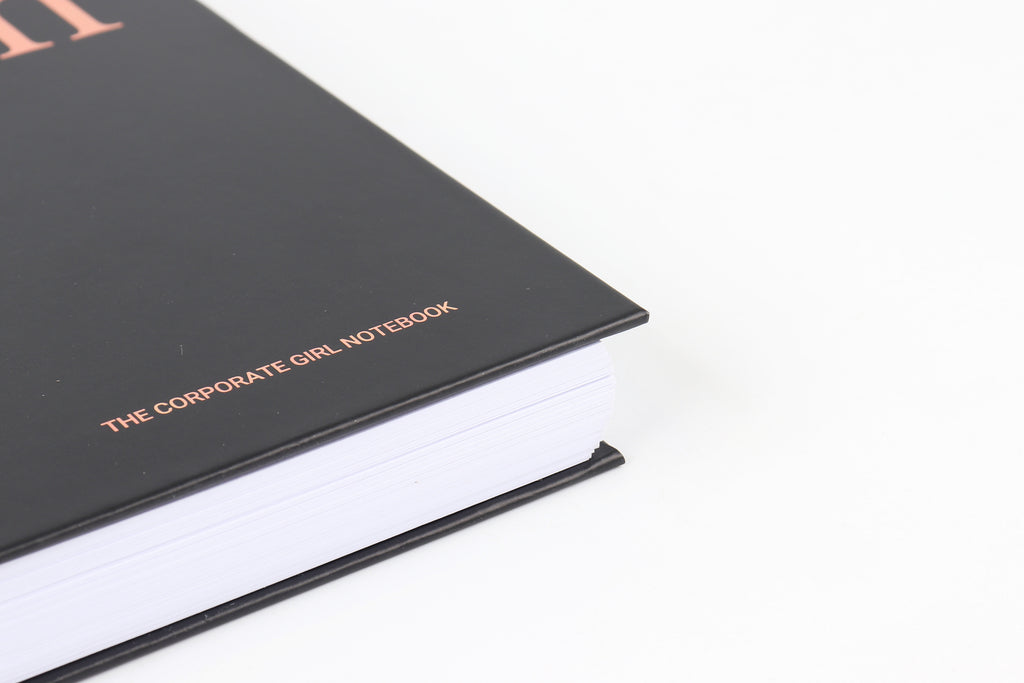 Make It Happen - Black and Rose Gold - Notebook