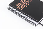 Make It Happen - Black and Rose Gold - Notebook