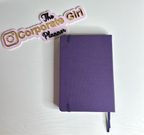 Purple Faux Leather Notebook with Pocket