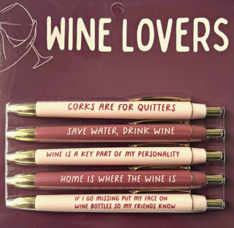 Wine lovers 5 Pack Pen set
