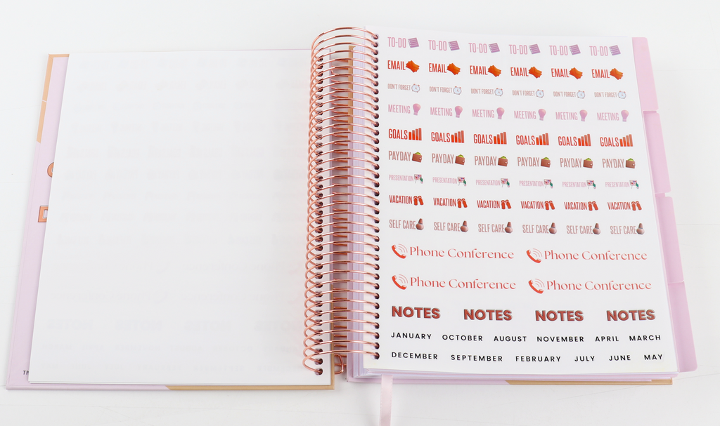 The Corporate Girl Planner, 6 month, Undated, Pink, Rosegold, 260 pages