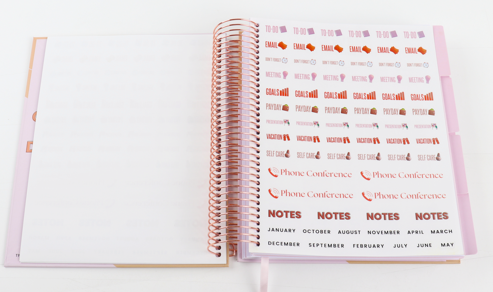 The Corporate Girl Planner, 6 month, Undated, Pink, Rosegold, 260 pages