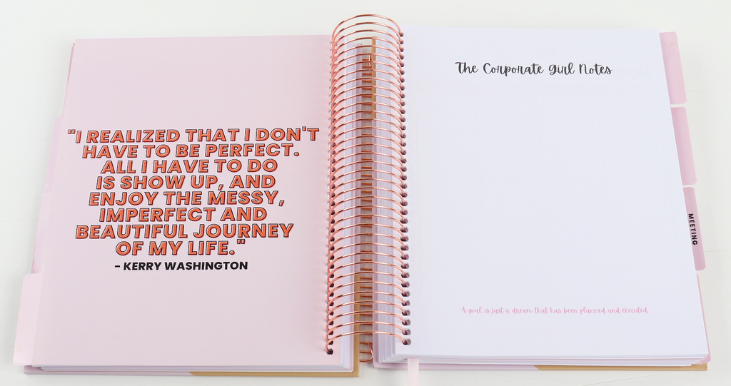 The Corporate Girl Planner, 6 month, Undated, Pink, Rosegold, 260 pages