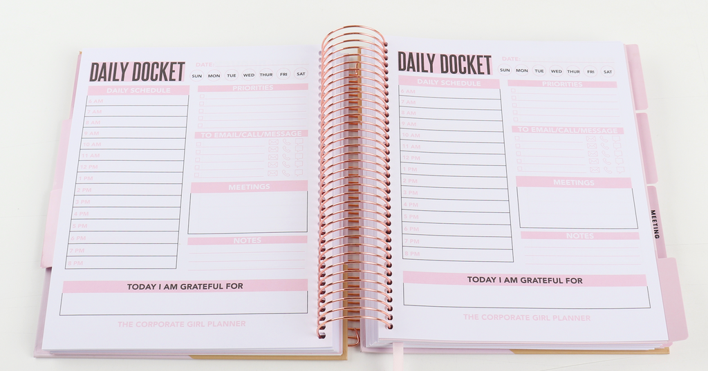 The Corporate Girl Planner, 6 month, Undated, Pink, Rosegold, 260 pages