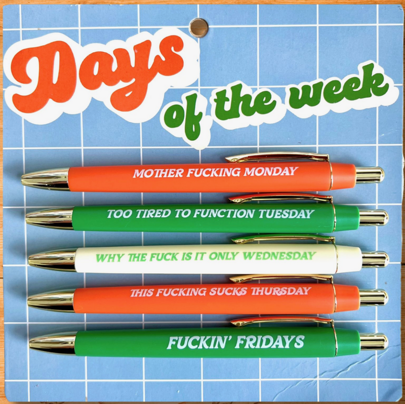 Days Of The Week Pens