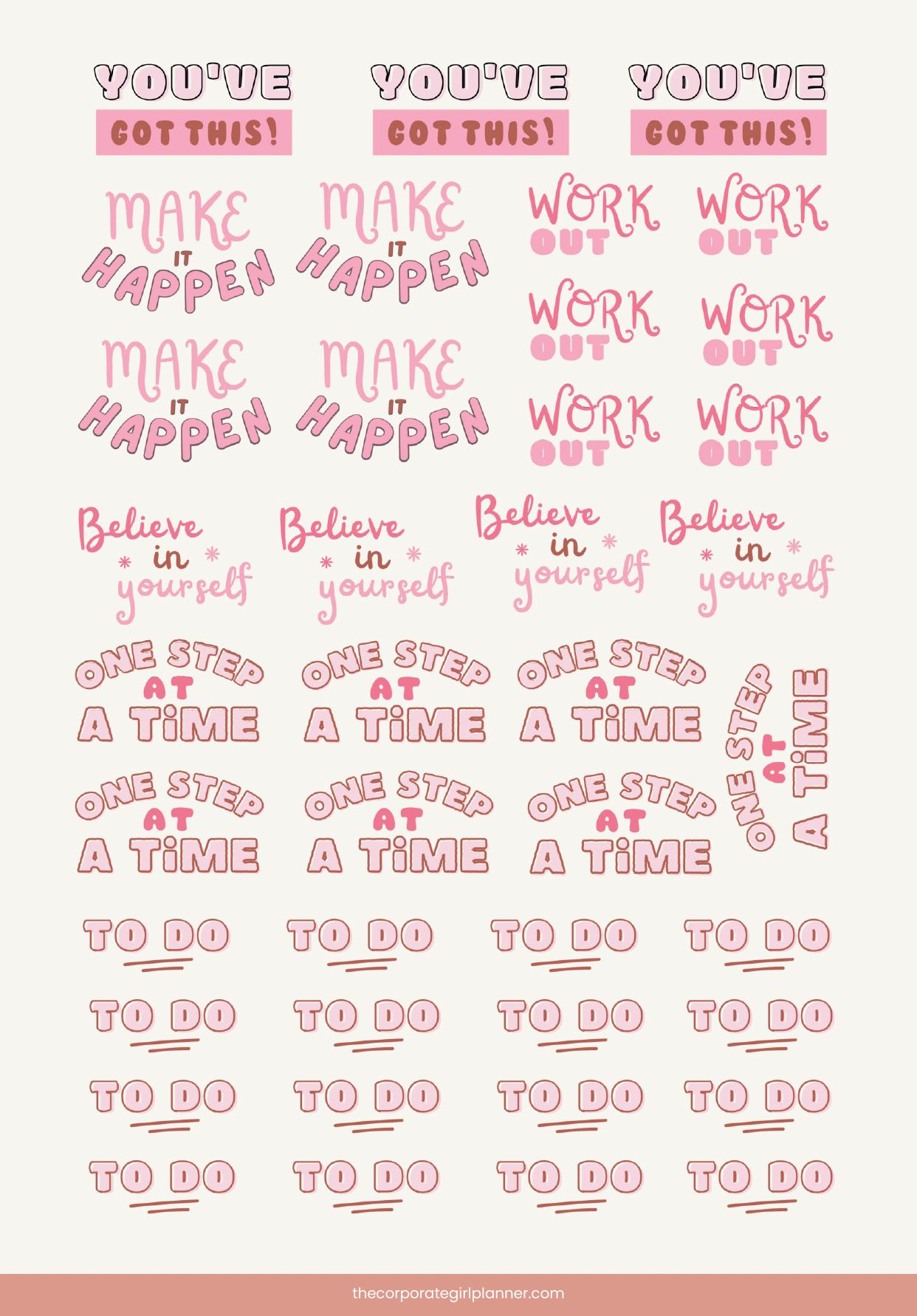 Corporate Girl Planner - 12 Month, Weekly Planner