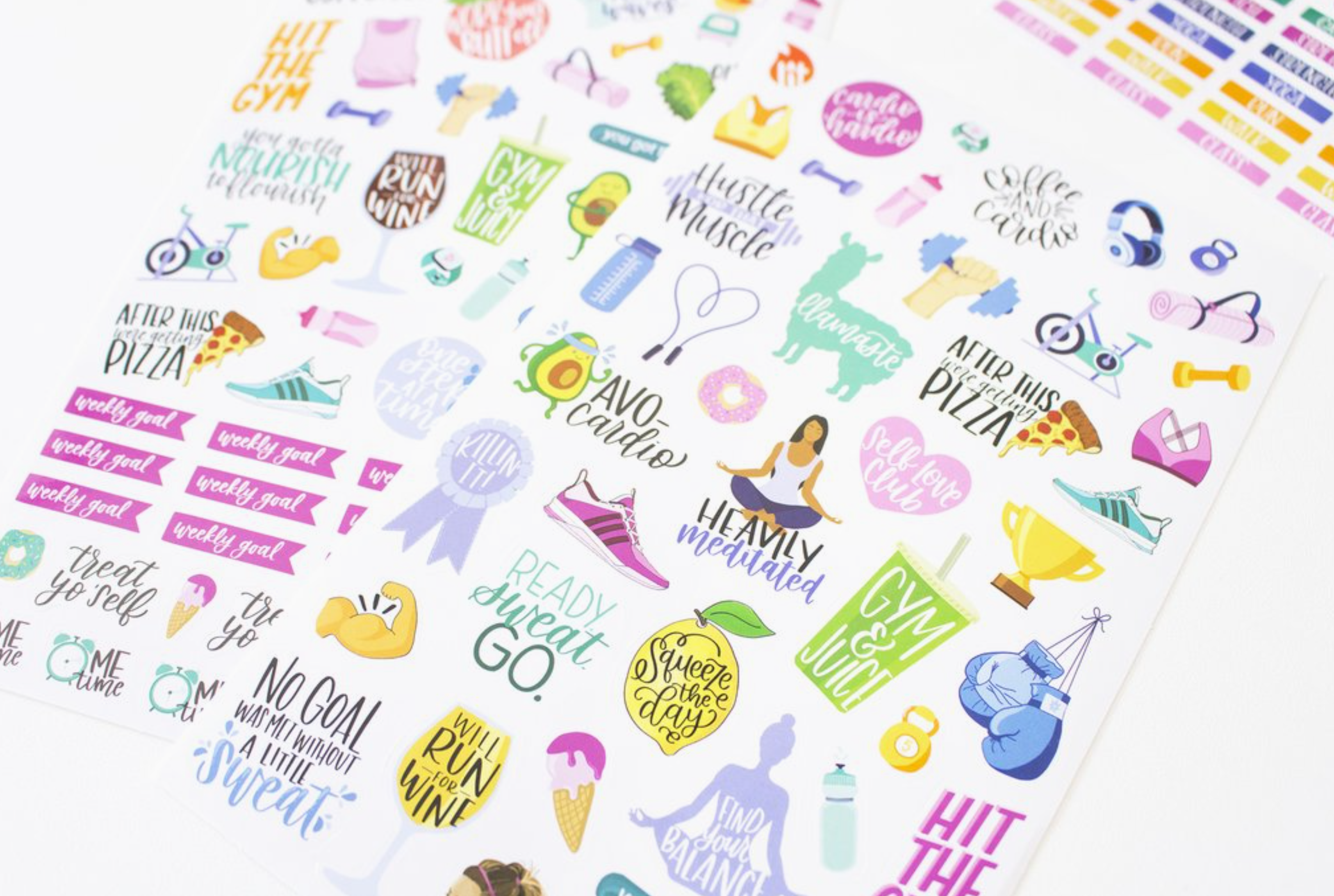 Corporate Girl Planner Fitness Stickers