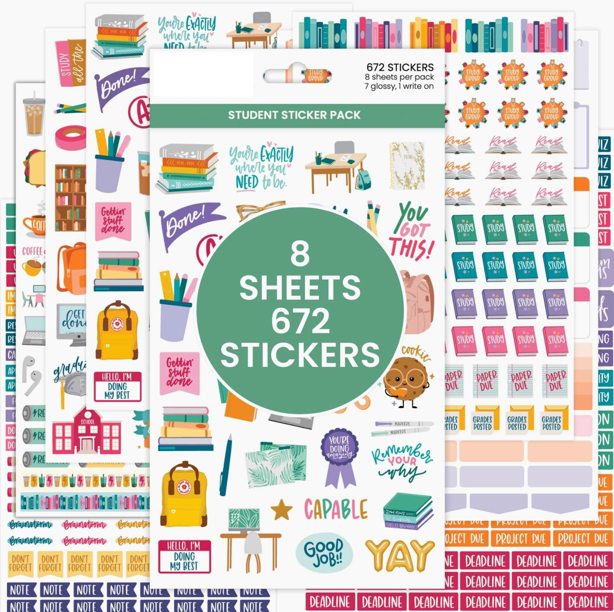 Corporate Girl Planner Student Stickers
