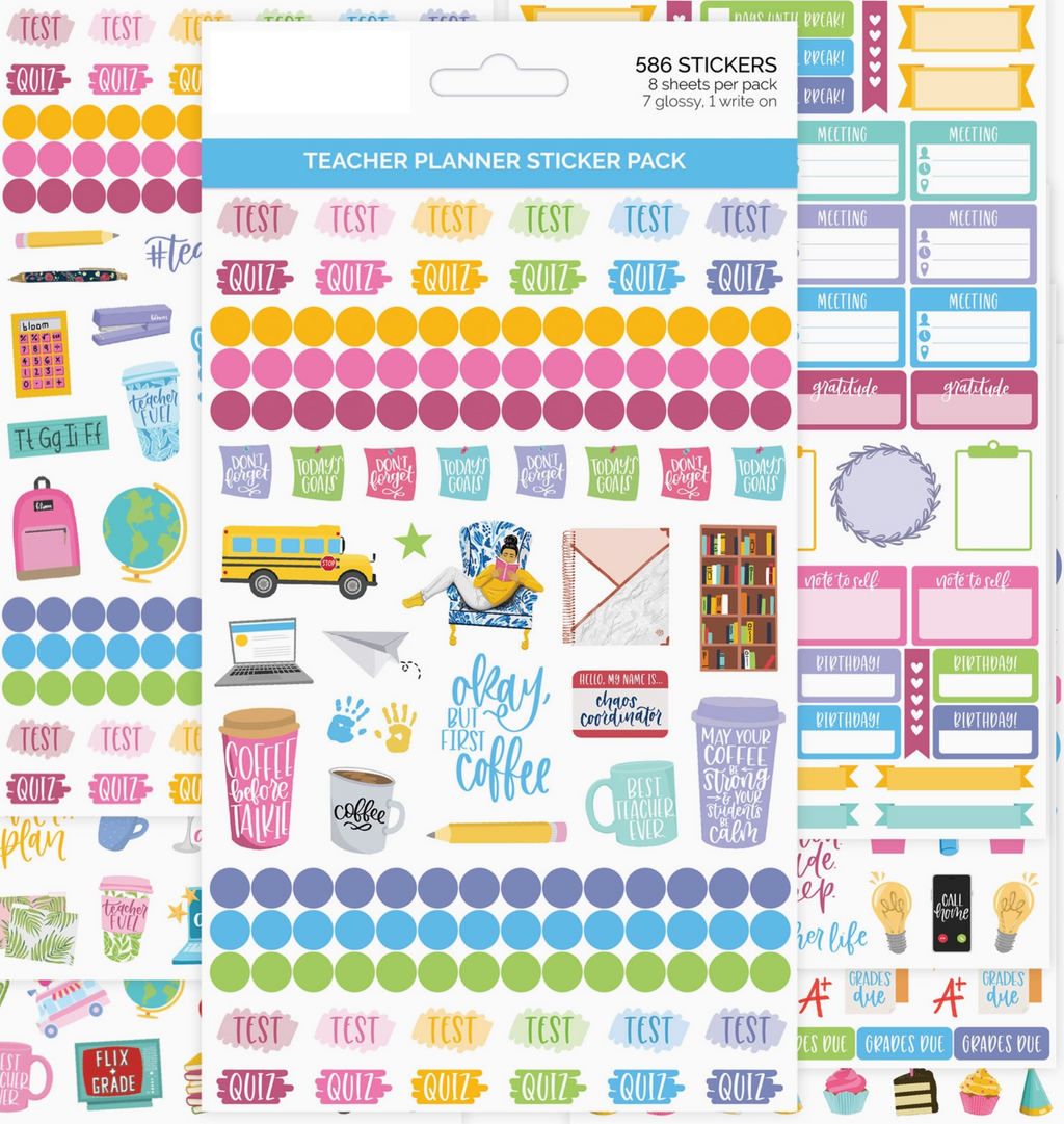 Corporate Girl Planner Teacher Stickers