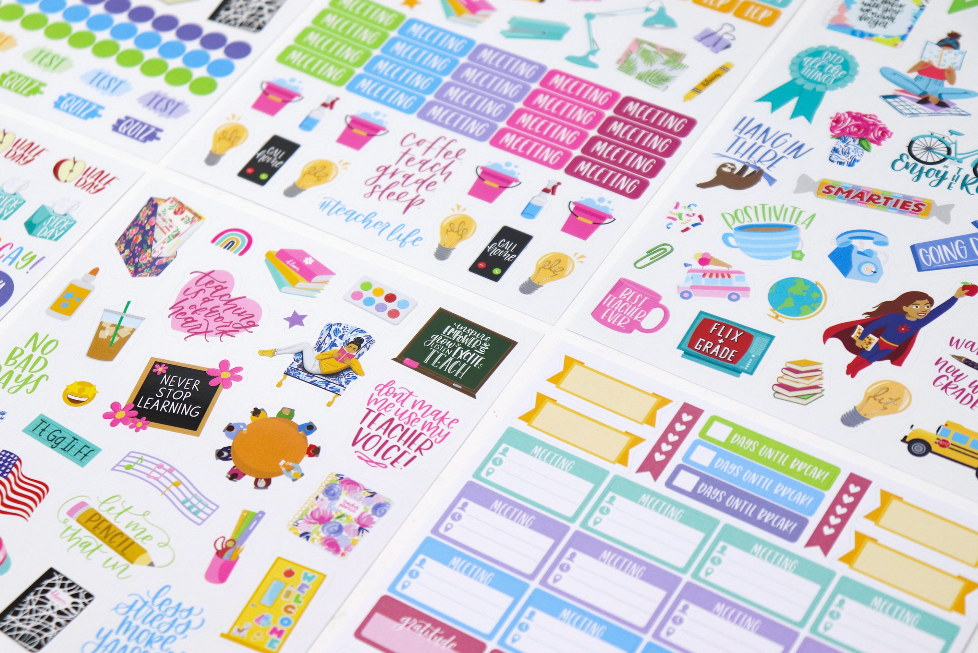 Corporate Girl Planner Teacher Stickers