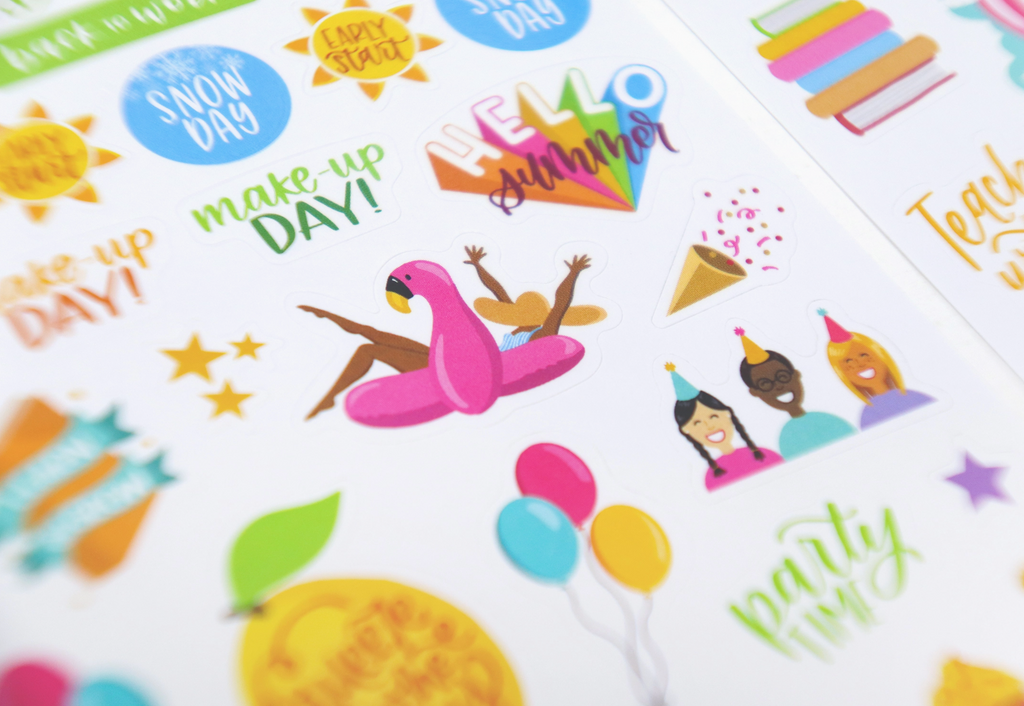 Corporate Girl Planner Teacher Stickers