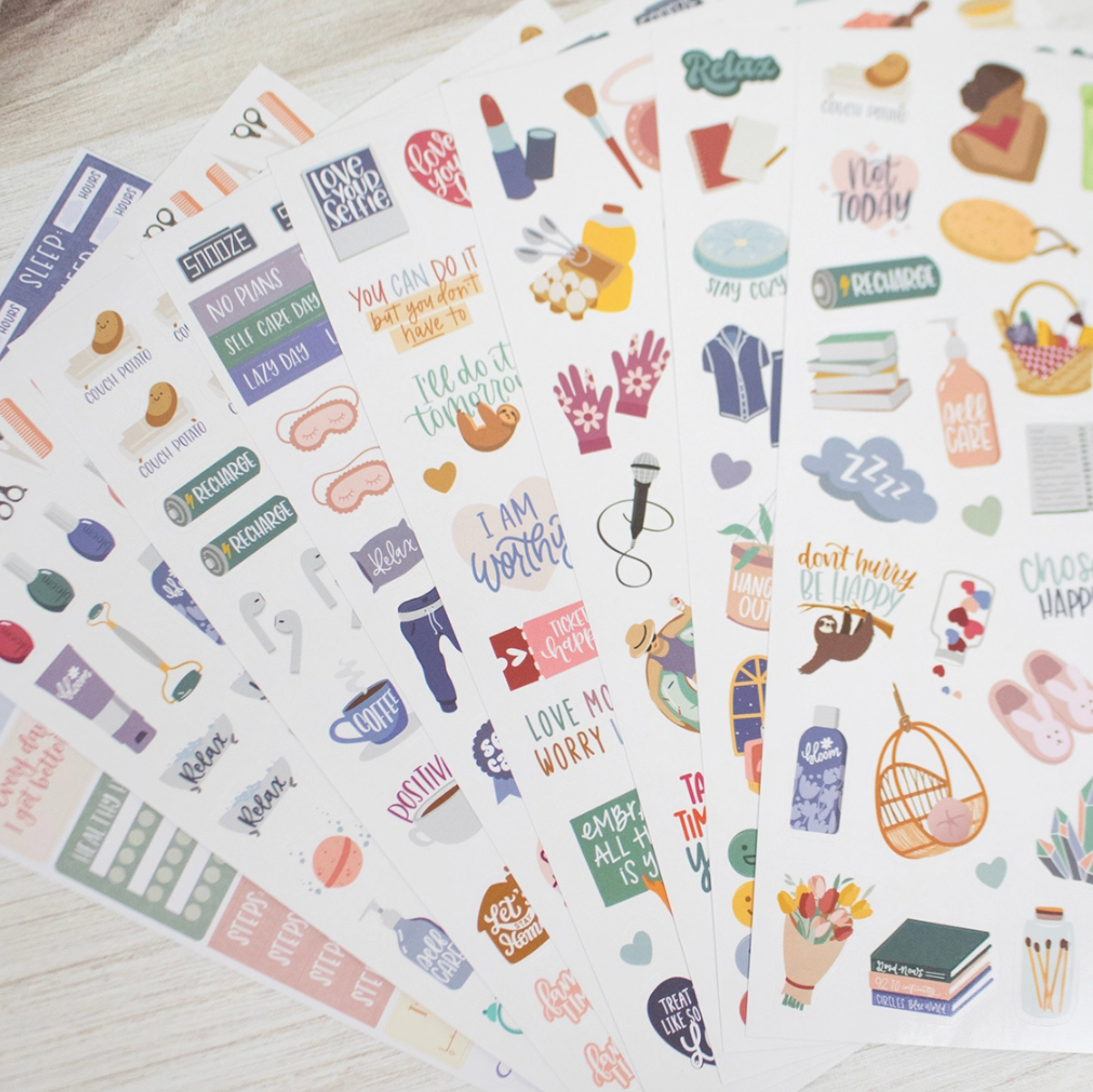 Corporate Girl Planner Self Care Stickers