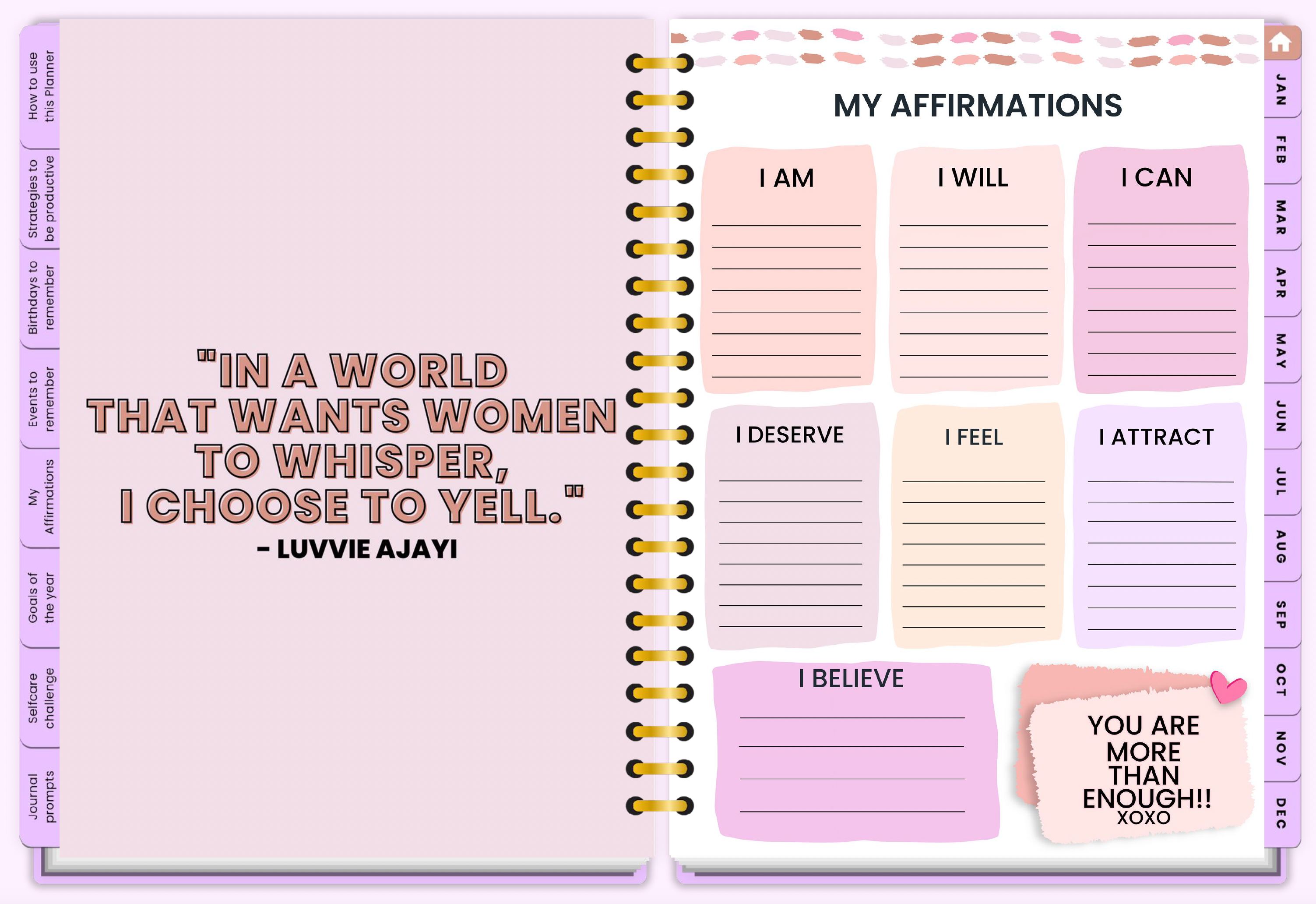 2026 Corporate Girl Weekly Digital Planner - (Digital Download)