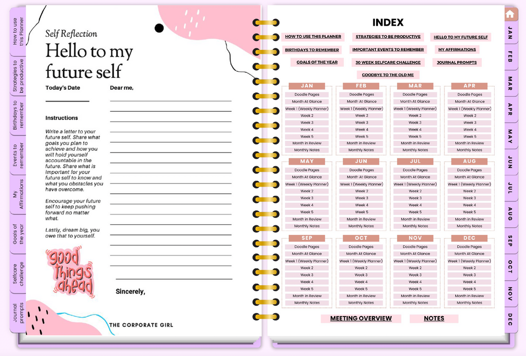 2026 Corporate Girl Weekly Digital Planner - (Digital Download)