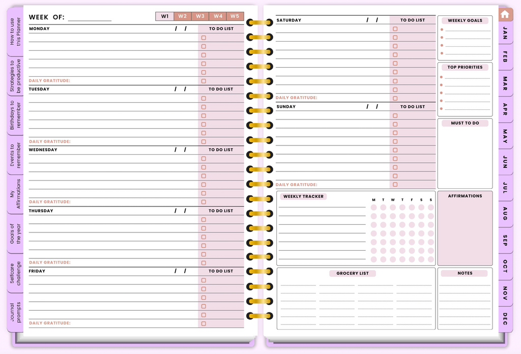 2026 Corporate Girl Weekly Digital Planner - (Digital Download)