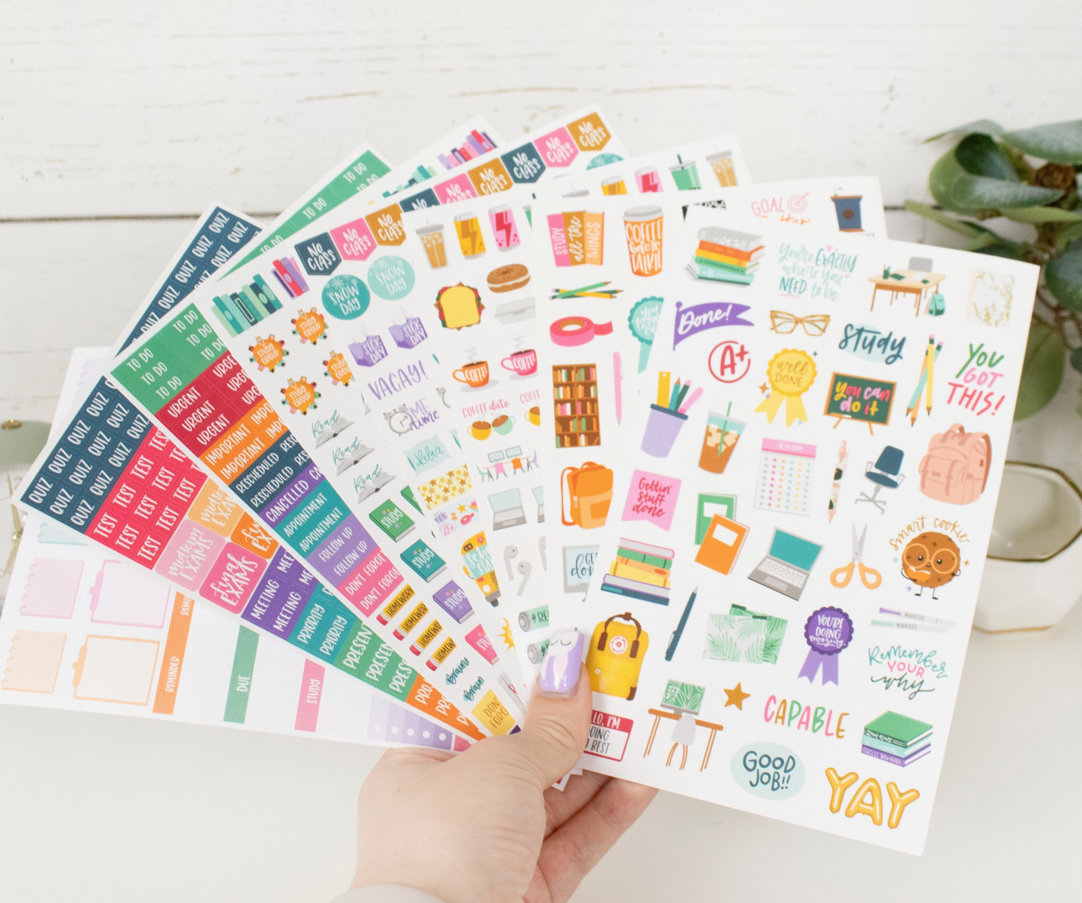 Corporate Girl Planner Student Stickers