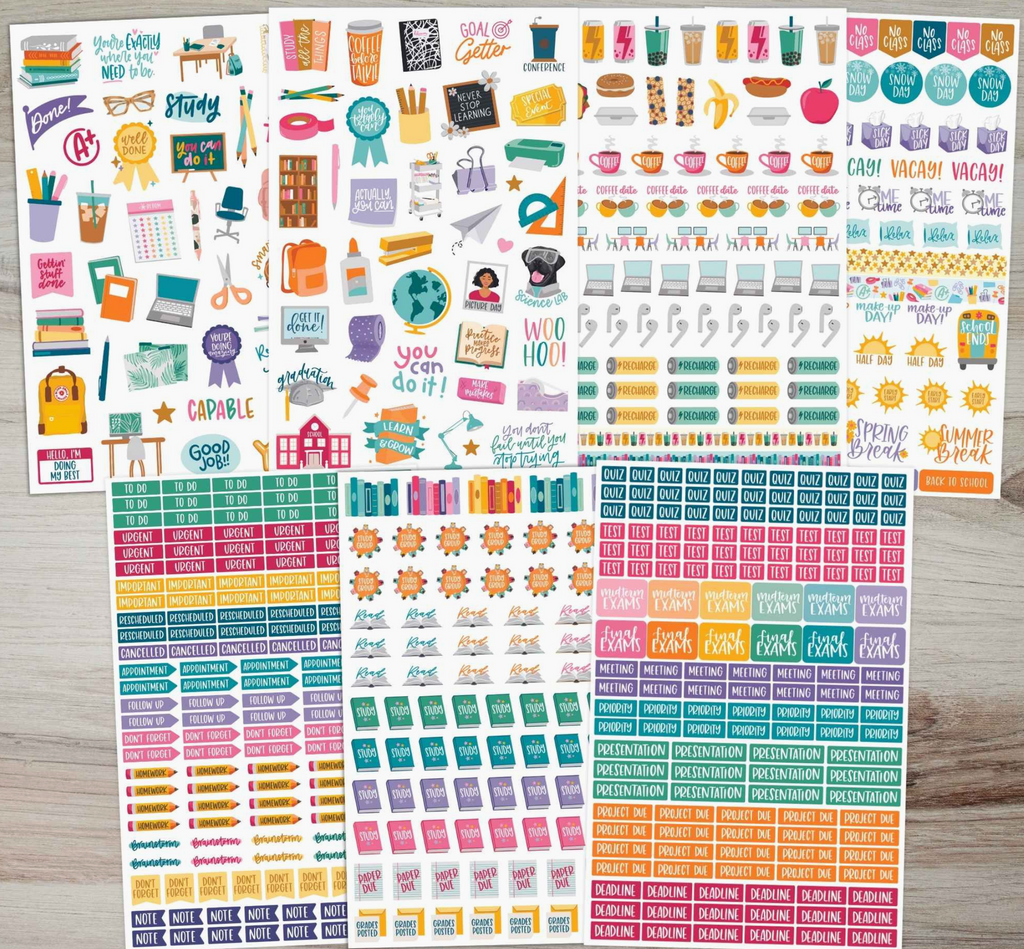 Corporate Girl Planner Student Stickers