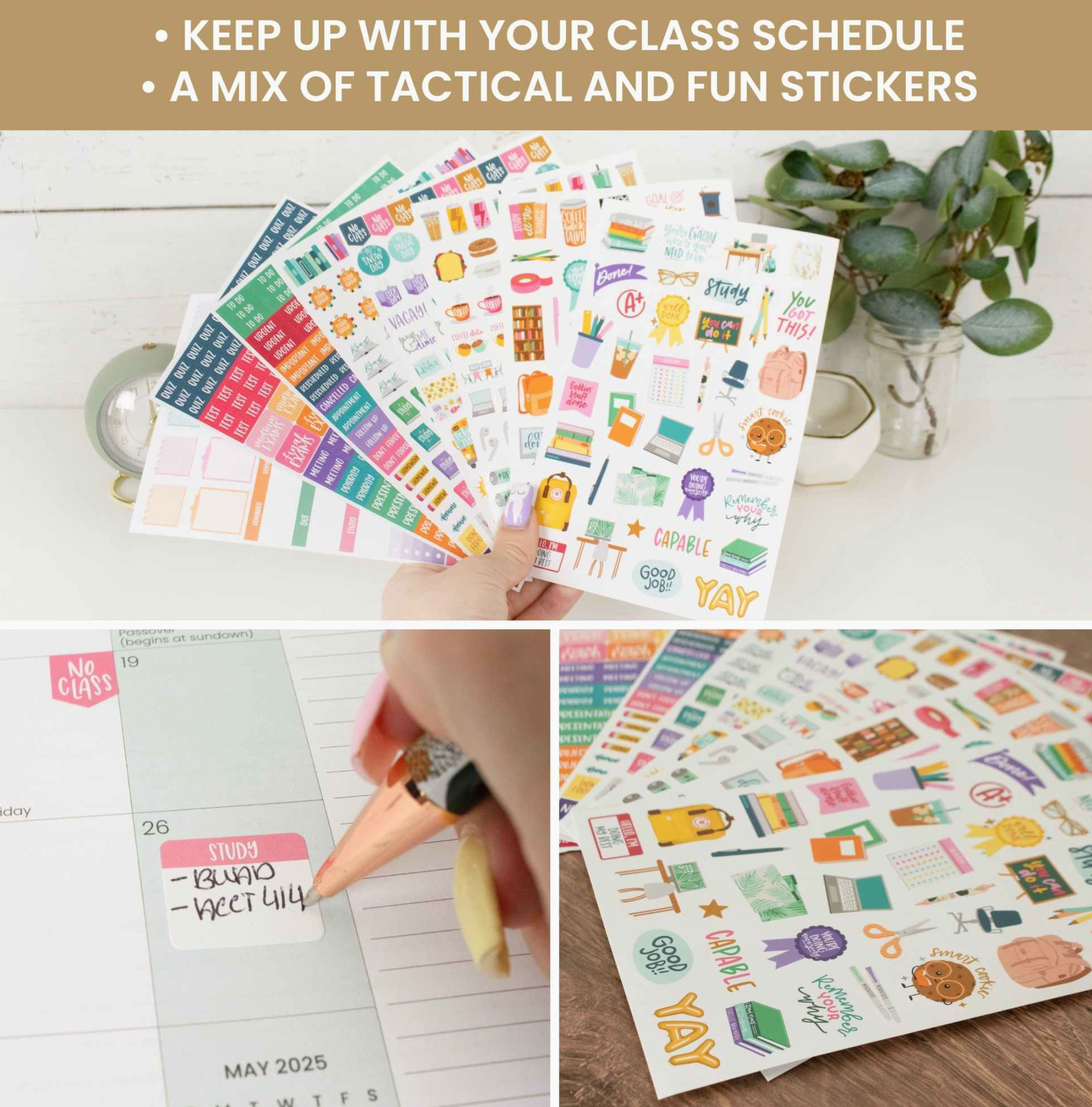 Corporate Girl Planner Student Stickers