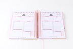 The Corporate Girl Daily Planner Undated, with stickers, meeting notes, daily dockets, birthdays to remember, notes section and a budget section. 