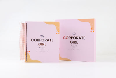 The Corporate Girl Daily Planner Undated, with stickers, meeting notes, daily dockets, birthdays to remember, notes section and a budget section. 