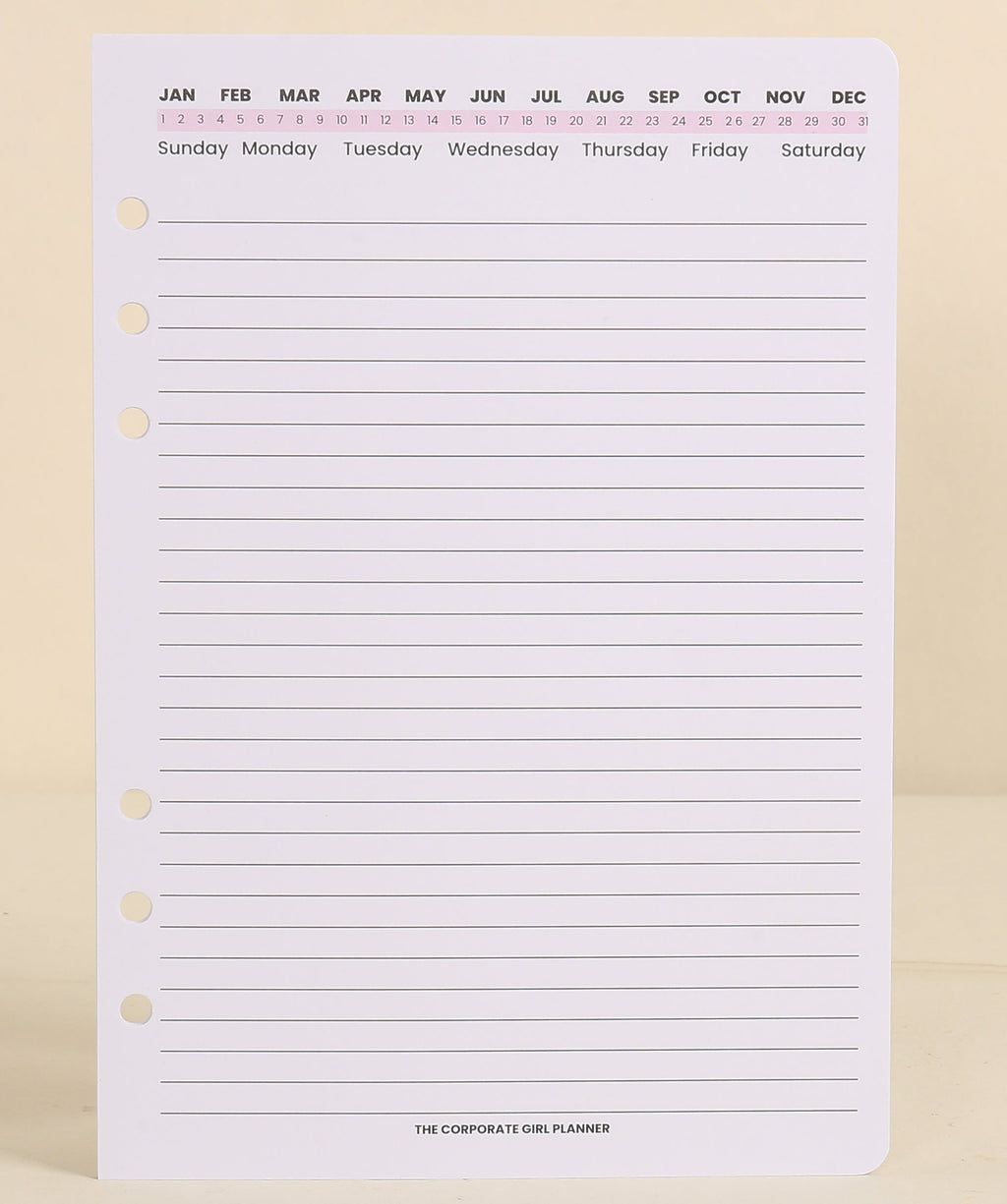 The Corporate Girl Note Pages - A5 Agenda