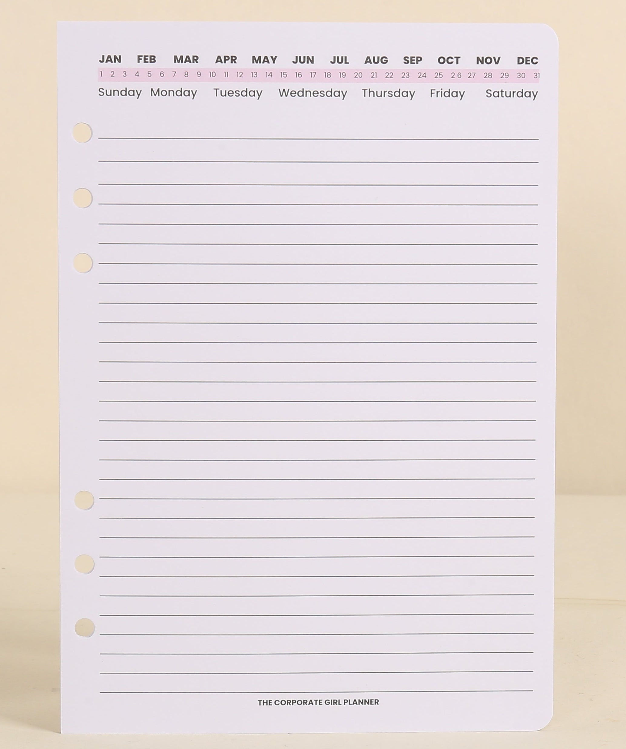 The Corporate Girl Note Pages - A5 Agenda