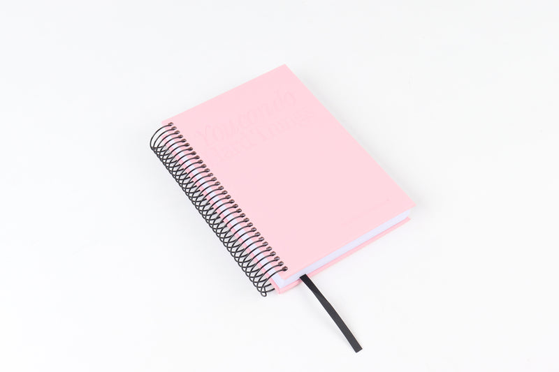 The Corporate Girl Pink "You Can Do Hard Things" Notebook (front flatlay)