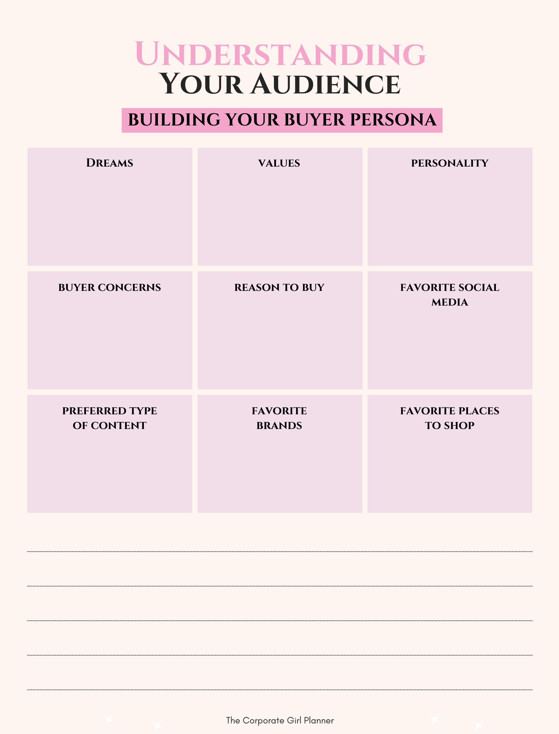 The Corporate Girl Planner Buyer Persona Ebook