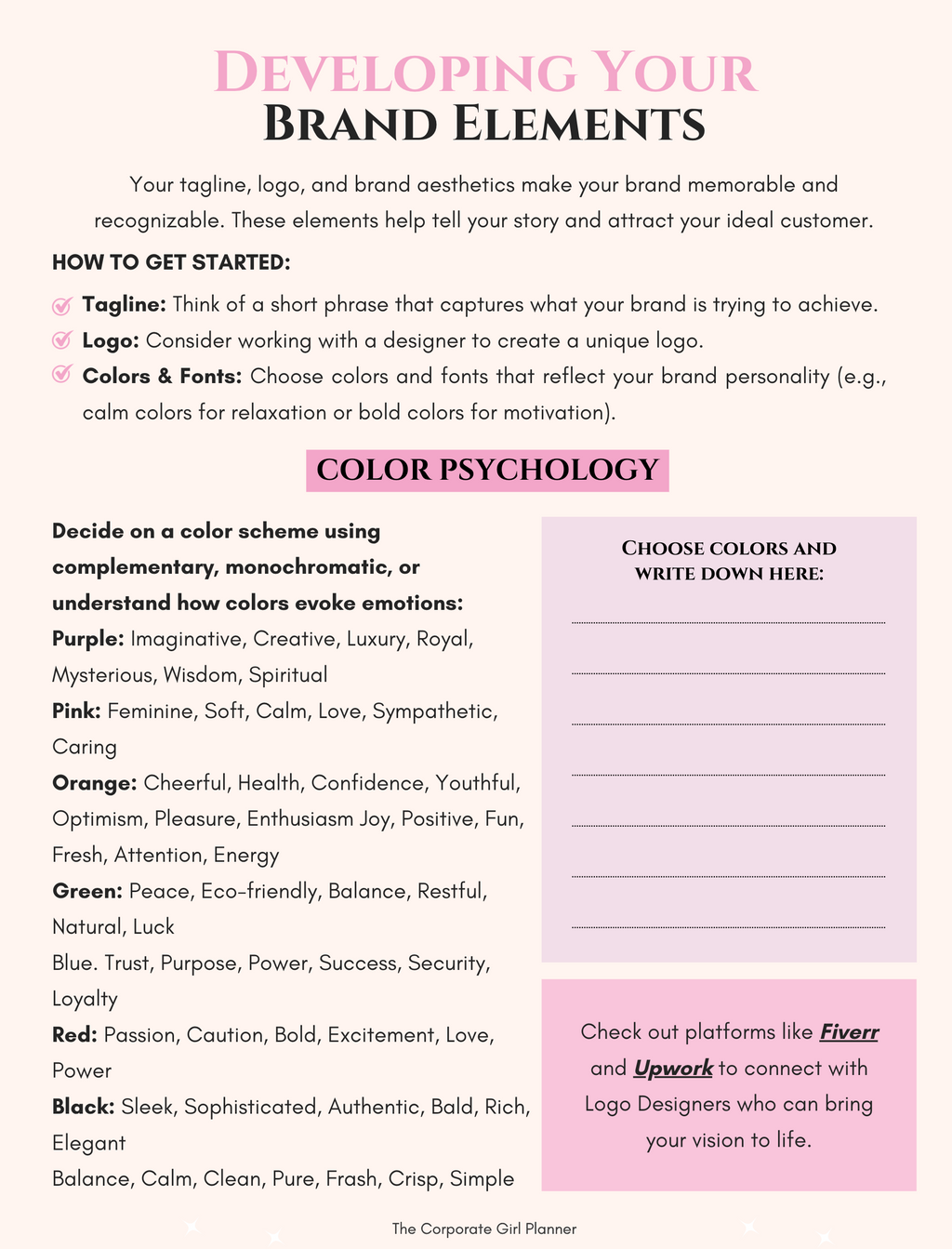 The Corporate Girl Planner How To Build A Planner Business Ebook