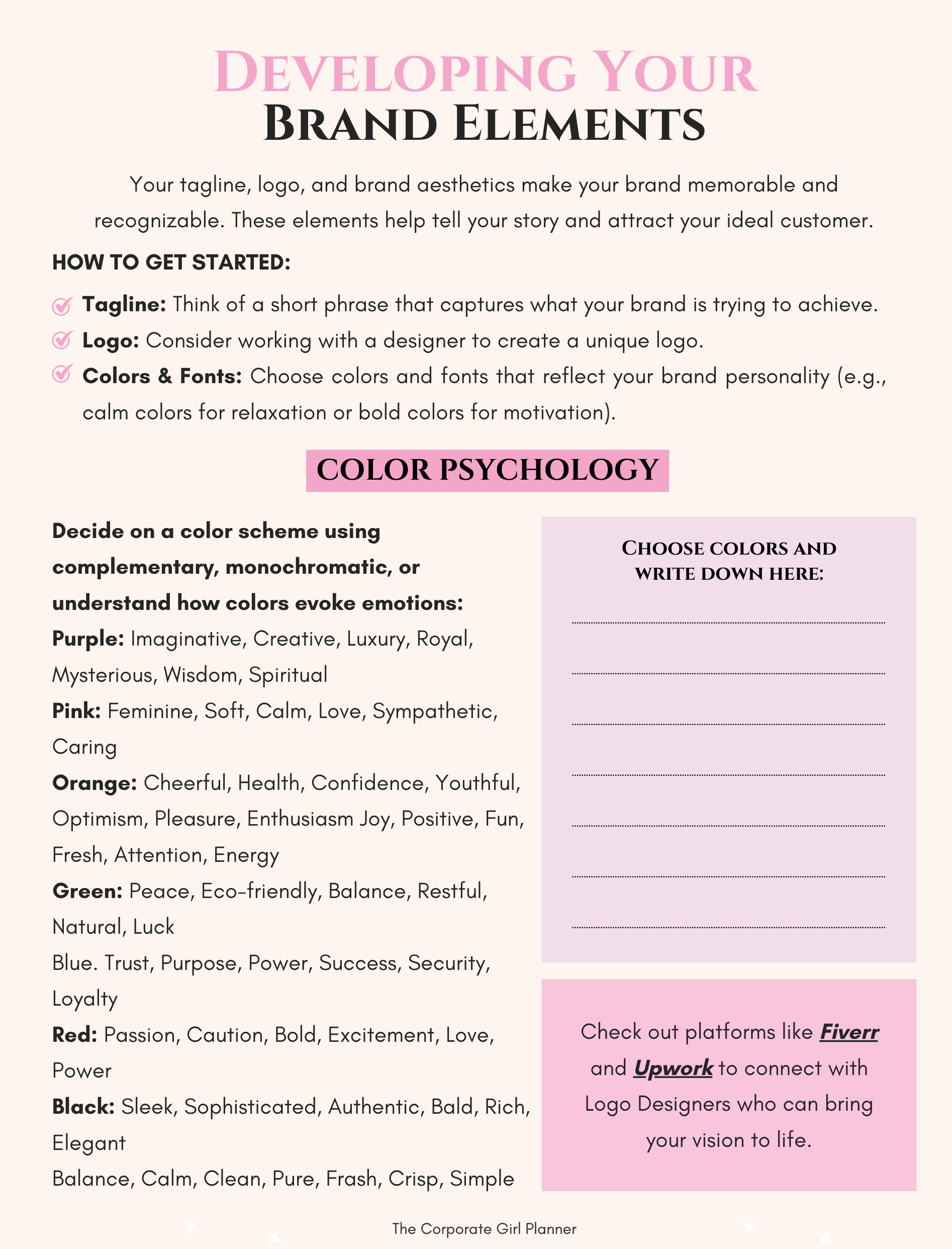 The Corporate Girl Planner How To Build A Planner Business Ebook