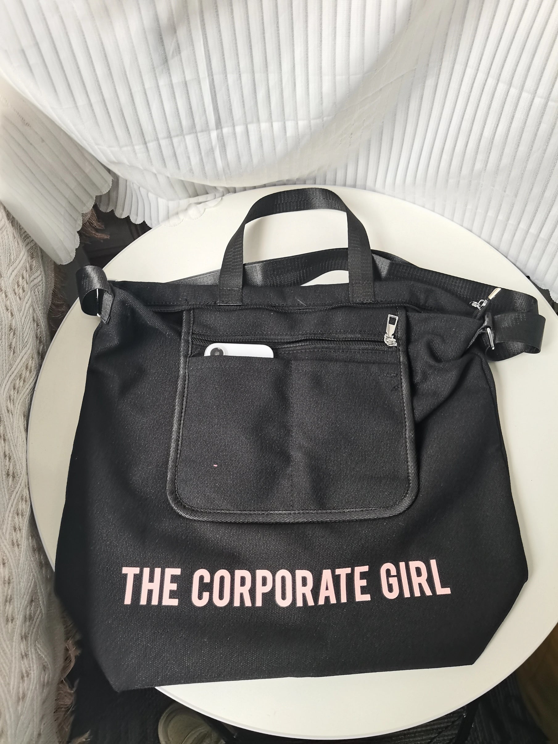 The Corporate Girl Tote Bag Inside Flap