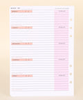 Weekly Insert for A5 Agenda