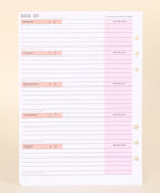 Weekly Insert for A5 Agenda